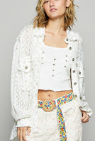 Lace Detail Button Down - *2//COLORS*