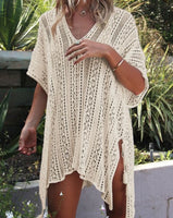 Crochet Swimsuit Cover Up -NATURAL