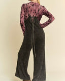 Vintage Wash Jumpsuit - Black