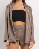 Satin Blazer & Shorts Set