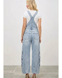 Embroidery Detail Denim Overalls