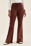 JB High Rise Lace Up Flare - Cocoa