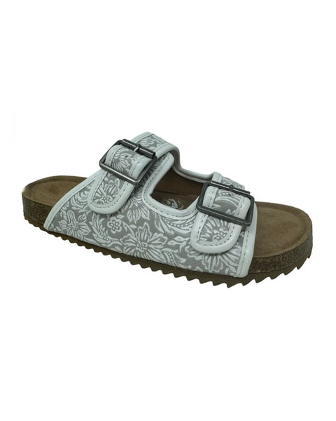 Tooled Sandal - White