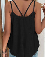 Eyelet Tank - BLACK