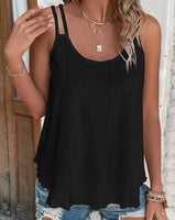 Eyelet Tank - BLACK