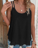 Eyelet Tank - BLACK
