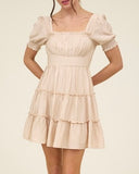 Square Neck Tiered Dress
