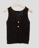 Button Sweater Vest  *2//COLORS*