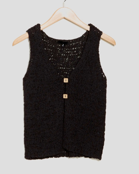 Button Sweater Vest  *2//COLORS*