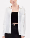 Sheer Stripe Button Down