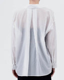 Sheer Stripe Button Down