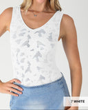 Lace Texture Seamless Tank Bodysuit