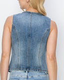 Washed Denim Vest