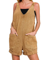 Washed Denim Romper