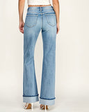 Mid Rise Cuffed Vintage Wash