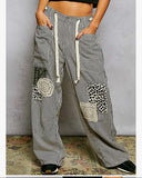Patchwork Pant - Striped Chocolate