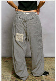Patchwork Pant - Striped Chocolate
