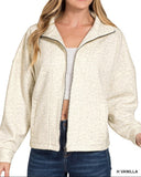 Scuba Zip Up Jacket - **4//Colors**