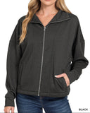 Scuba Zip Up Jacket - **4//Colors**