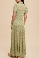 A Line Button Down Lace Dress - *2//COLORS*