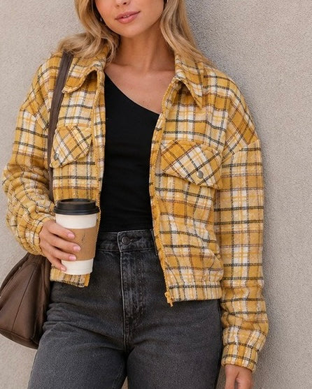 Lined Plaid Jacket - *2//Colors* – Bella Blue Boutique