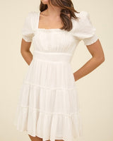 Square Neck Tiered Dress