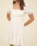 Square Neck Tiered Dress