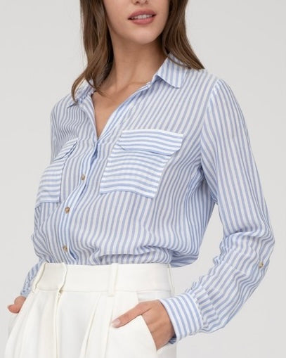 Stripe Lightweight Button Down