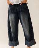 Cuffed Striped Jean *4//Colors*
