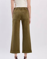 Dark Olive Cropped Jean