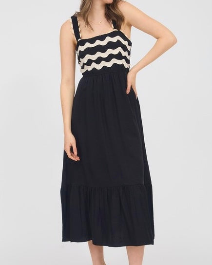 Ric Rac Detail Midi Dress - *2//COLORS*