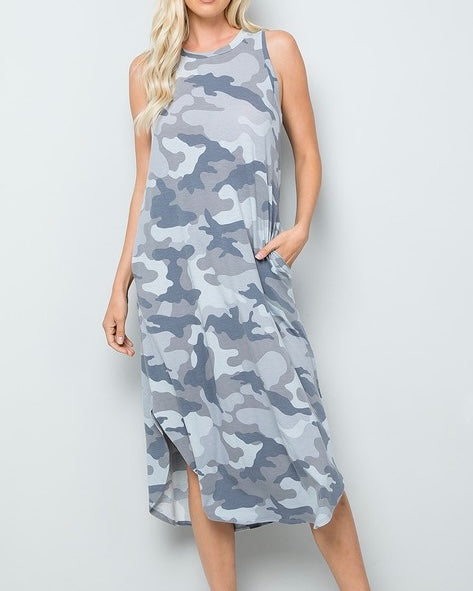 Camouflage Midi Dress