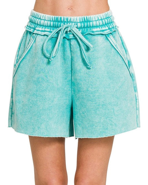 Washed Fleece Shorts - *2/COLORS*