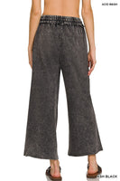 Washed Crop Sweatpant - Ash Black