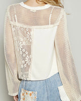 Patchwork Crochet & Lace Top - *2//COLORS*