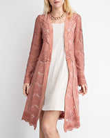 Lace Cardigan w/ Suede & Stud Details 2//COLORS