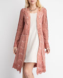 Lace Cardigan w/ Suede & Stud Details 2//COLORS