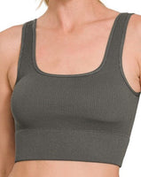 Grey Square Neck Bralette
