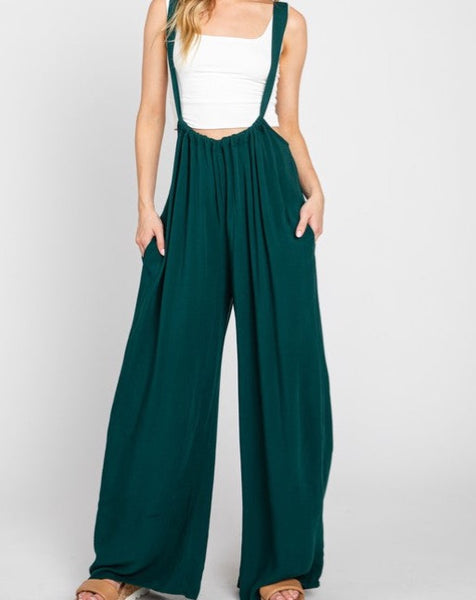 Dark Green Adjustable Jumpsuit