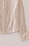 Lace Detail Long Sleeve - Oatmeal