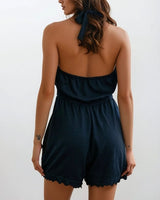 Halter Romper in Black