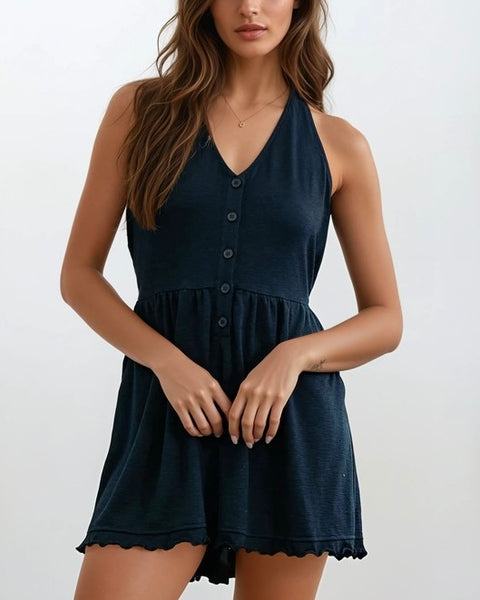 Halter Romper in Black