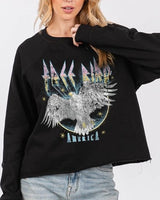 Free Bird Cutoff Sweatshirt - Black
