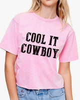 Cool It Cowboy Crop - PINK