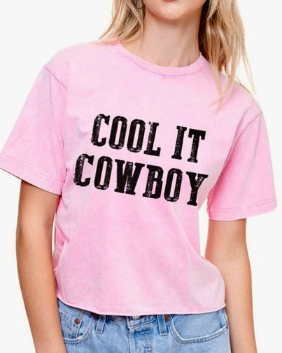 Cool It Cowboy Crop - PINK
