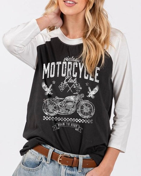 Motorcycle Club Raglan Tee