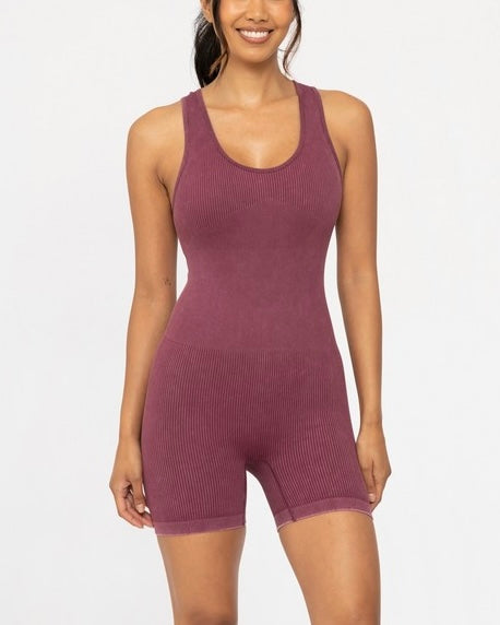 Washed Ribbed Onsie / Romper - *2//COLORS*