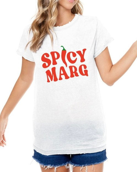 Spicy Marg Burnout T-Shirt - White
