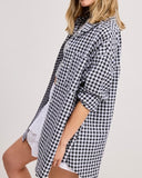 Oversized Gingham Button Down Top *4//COLORS*