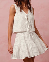 Eyelet Lace Tie VEST